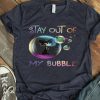 Top Black Cat Wear Mask Stay Out Of My Bubble Coronavirus shirt