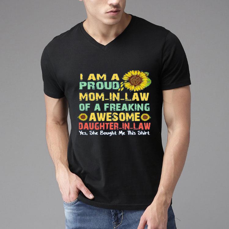Top I Am A Proud Mom-In-Law Of A Freaking Awesome Daughter-In-Law Shirt