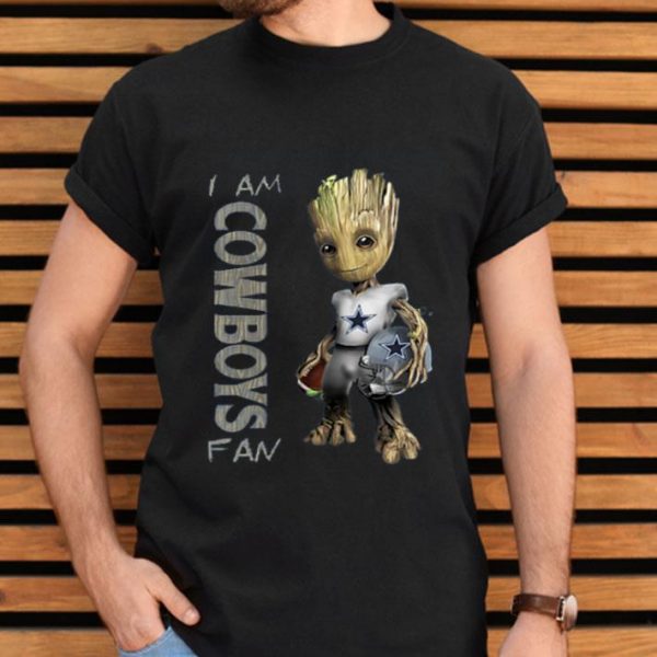 Top Baby Groot I Am Cowboys Fan shirt