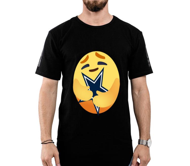 Love The Dallas Cowboys Love Hug Care Emoji NFL Shirt