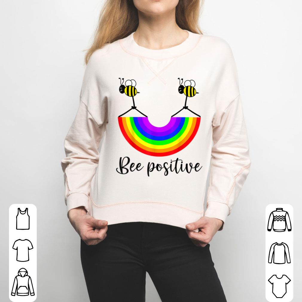 Bee Positive LGBT Rainbow Positivity Lesbian Gay Pride Gift Shirt