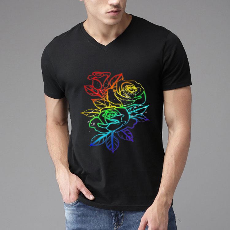 The World Is Colorful Pride LGBT Roses Gay Lesbians Shirt