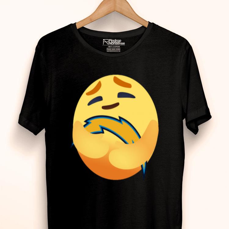 Love The Los Angeles Chargers Love Hug Care Emoji NFL Shirt