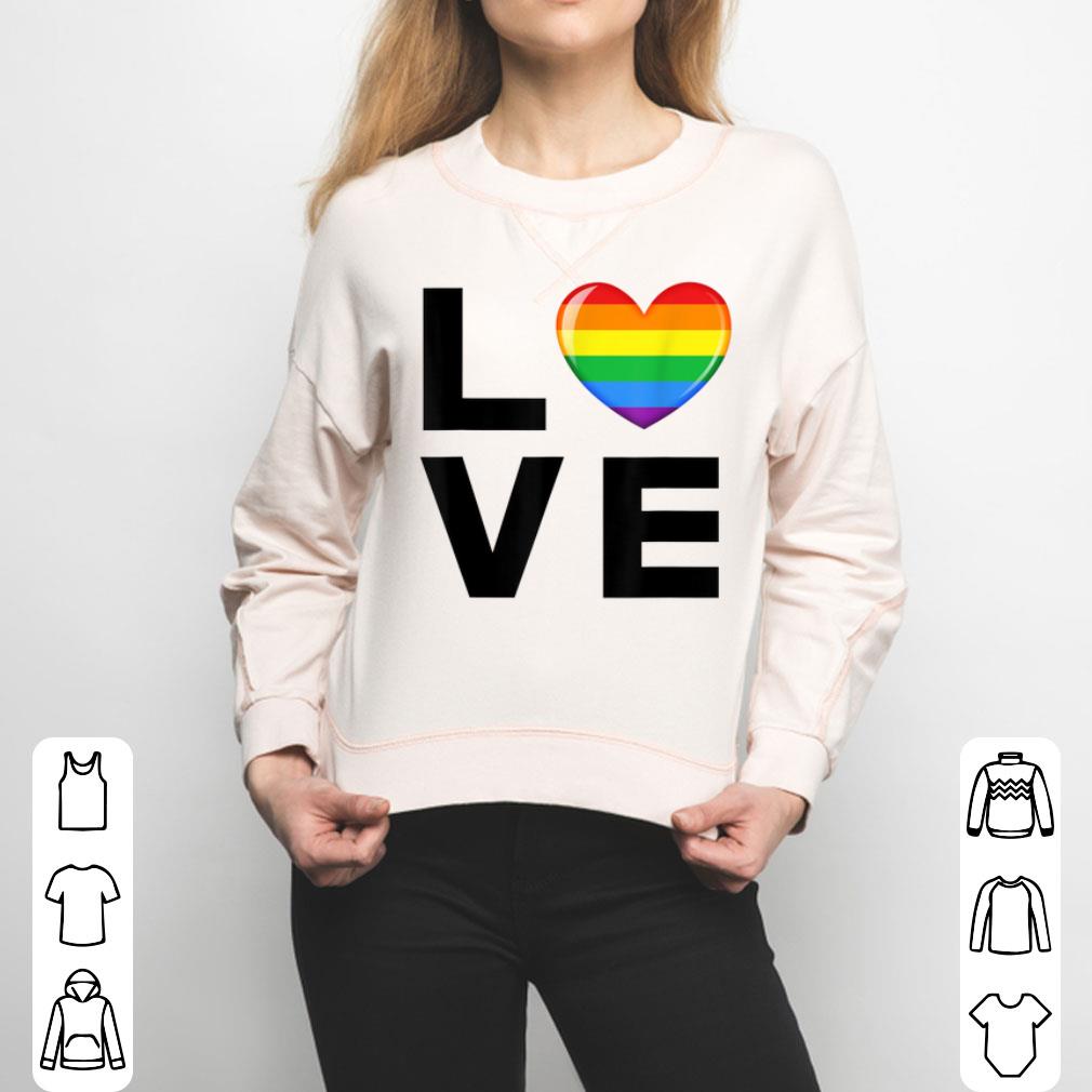 LGBT Love Rainbow Heart Gay Pride Shirt