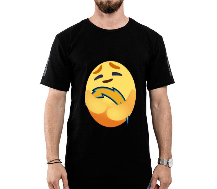 Love The Los Angeles Chargers Love Hug Care Emoji NFL Shirt