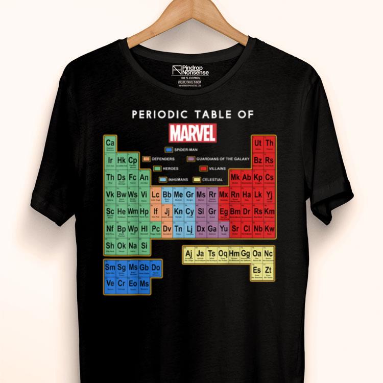 Marvel Ultimate Periodic Table Of Elements Graphic Shirt