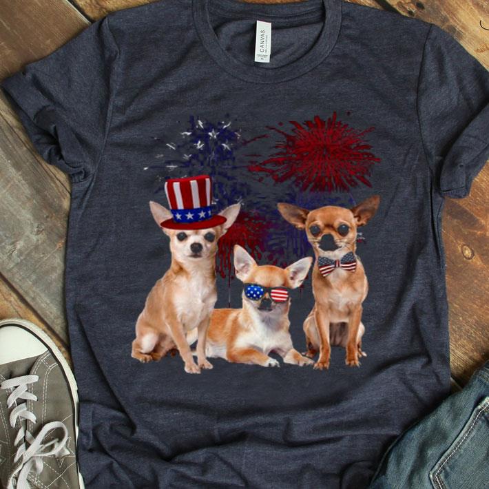 July 4 American Flag Chihuahua Shirt