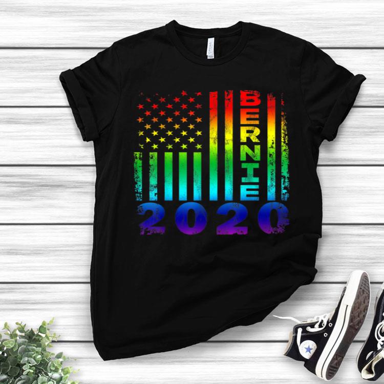 Bernie Sanders 2020 USA America Flag President Women Rainbow Shirt