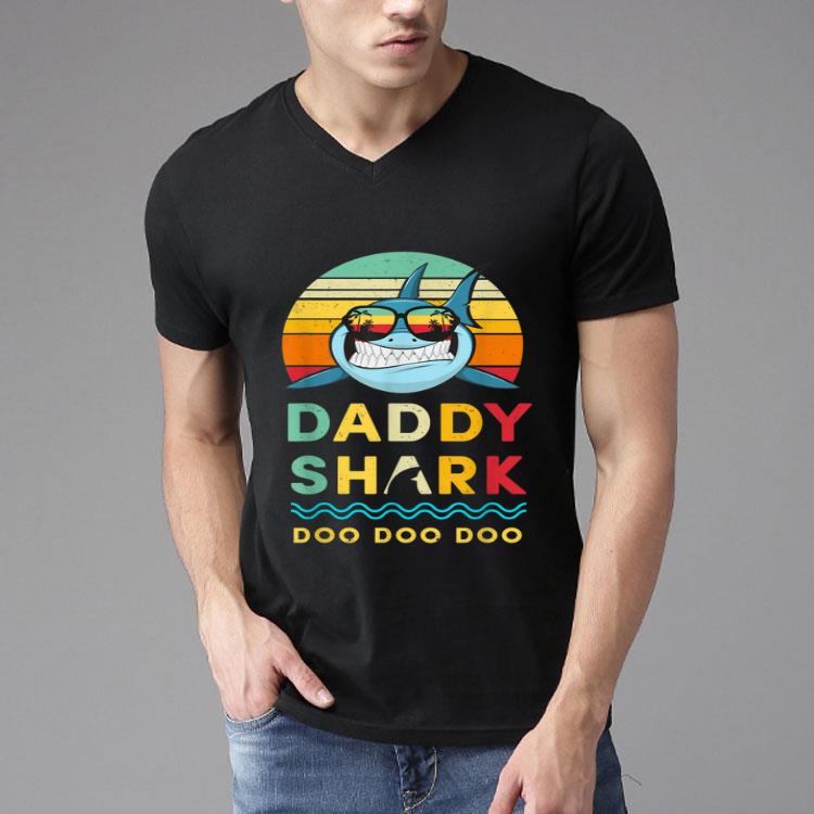 Daddy Shark Fathers Day Dad Gift Shirt