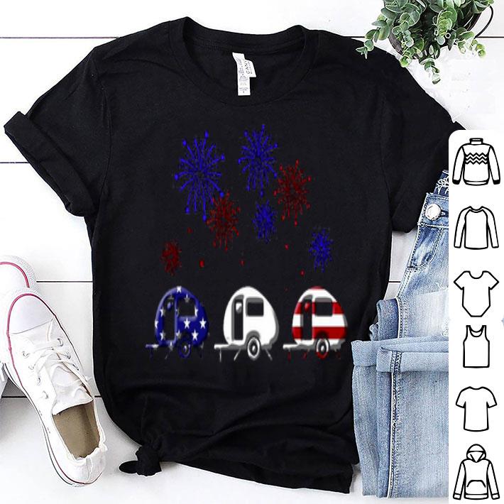 Fireworks 4th Of July American Flag Shirt