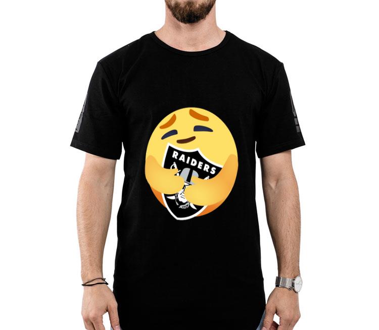 Love The Oakland Raiders Love Hug Care Emoji NFL Shirt