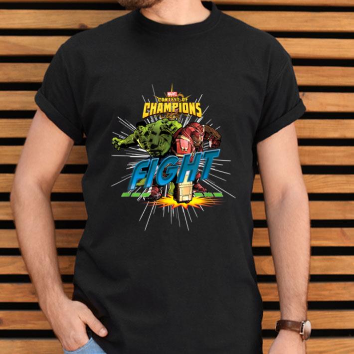 Marvel Contest Of Champions Hulk And Iron Man Fight Shirt