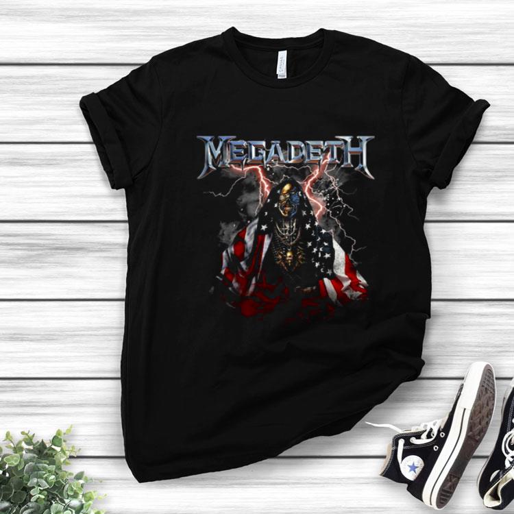 Megadeth Iron Maiden American Flag.png Shirt