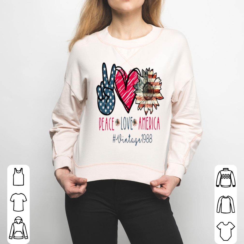 Sunflower Peace Love America 1998 Vintage Shirt