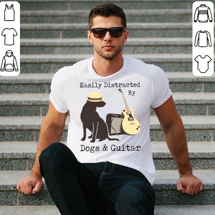 Easily Distracted By Dogs And Guitar Shirt
