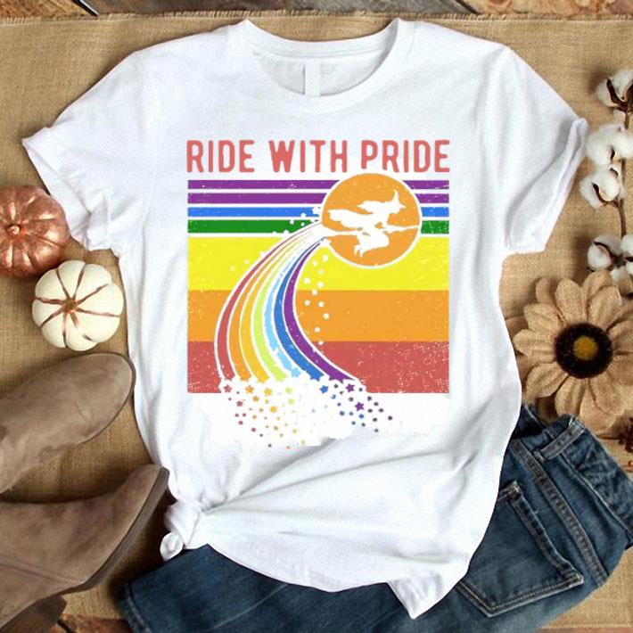Witch Ride With Pride Lgbt Pride Vintage Shirt