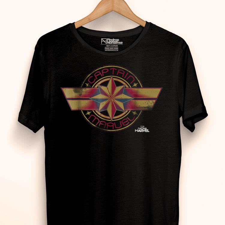 Captain Marvel Color Fade Circle Logo Badge Graphic Shirt