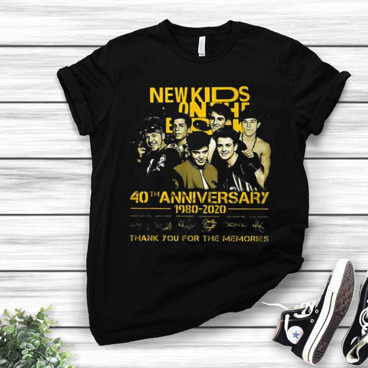 New Kids On The Block 40th Anniversary 1980 2020 Thank You For The Memories Shirt
