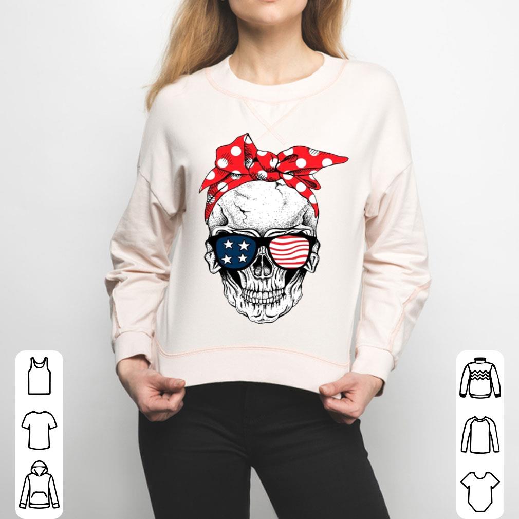 Skull Bandana Sunglass American Flag Shirt