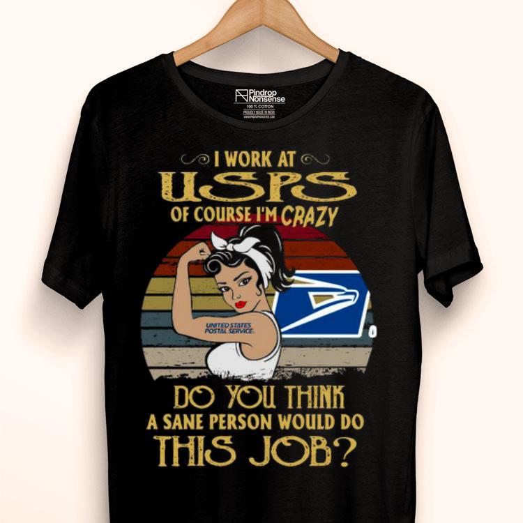 Strong Woman I Work At USPS Vintage Shirt