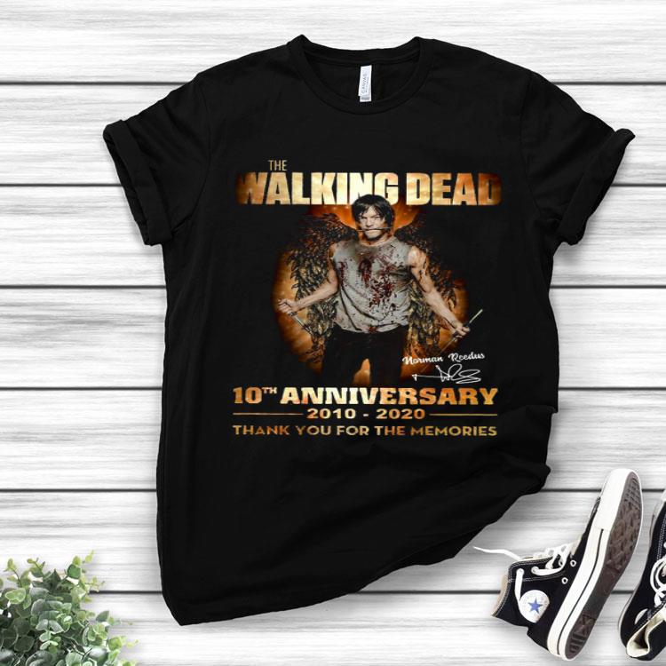 The Walking Dead 10th Anniversary 2010 2020 Thank You For The Memories Signature Shirt