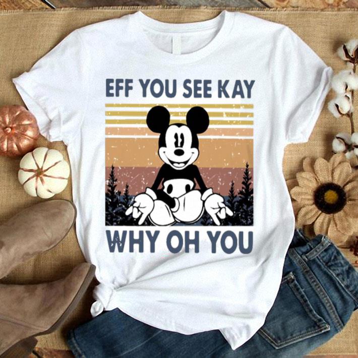 Mickey Mouse Yoga Eff You See Kay Why Oh You Vintage Shirt