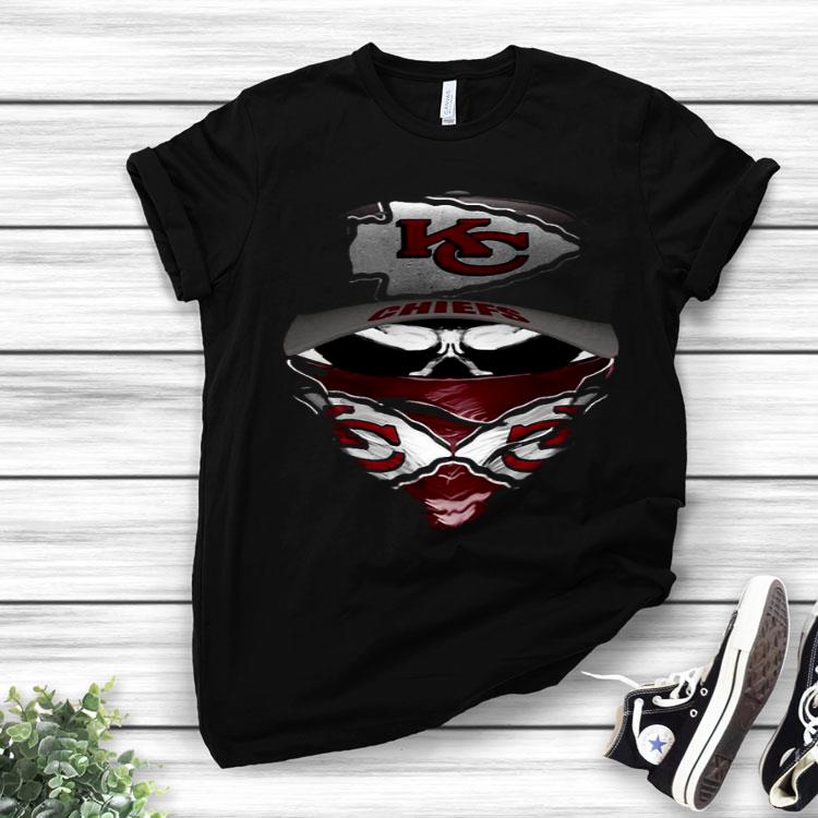 Skull Face Mask Kansas City Chiefs Shirt