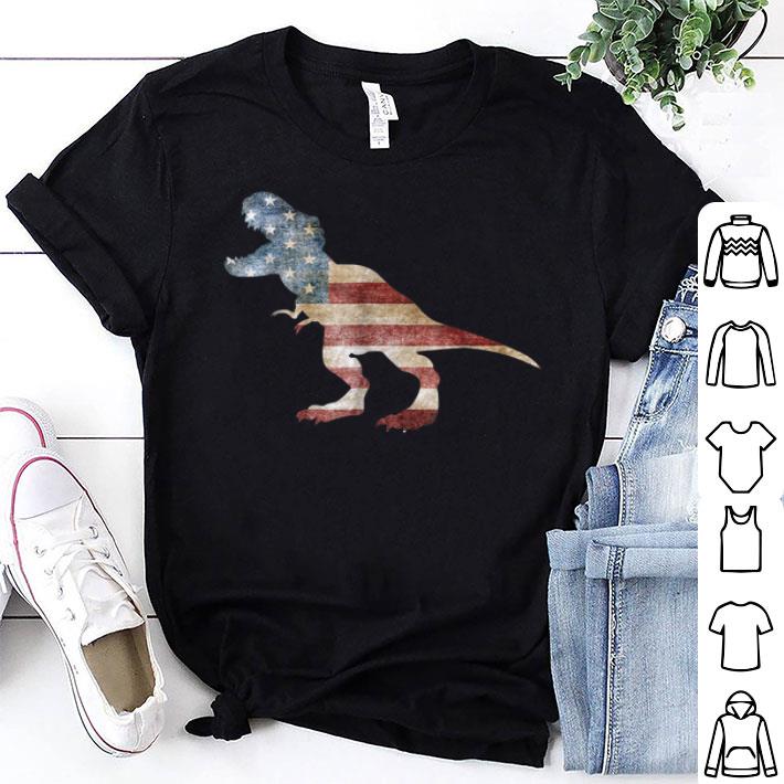 Dino USA American Flag 4th Of July Shirt