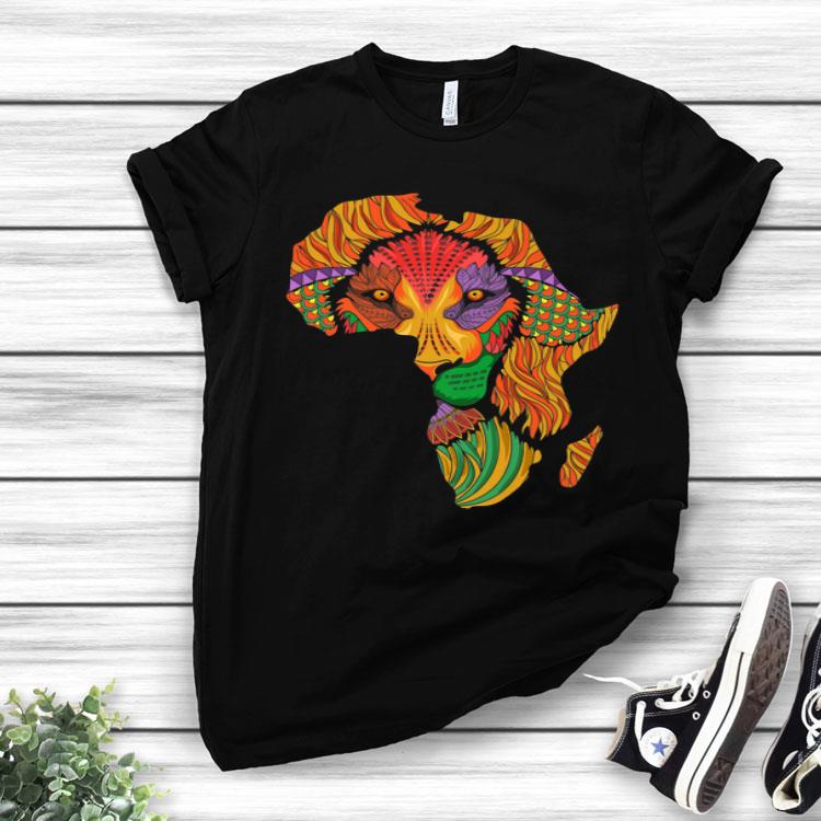 African Lion Face Africa Black History Tribal King Shirt