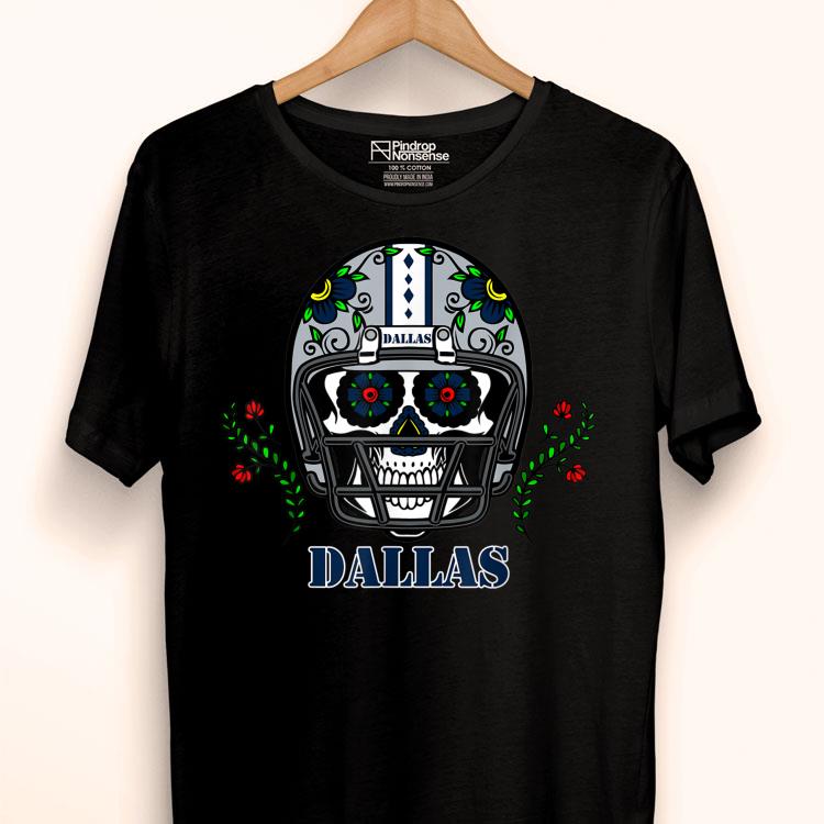 Dallas Football Helmet Sugar Skull Day Of The Dead Shirt