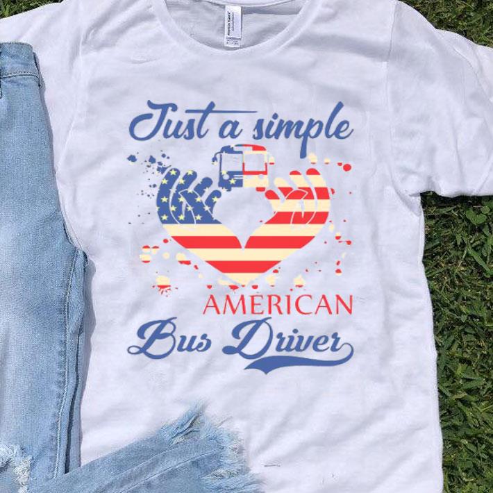 Just A Simple American Bus Driver American Flag Shirt