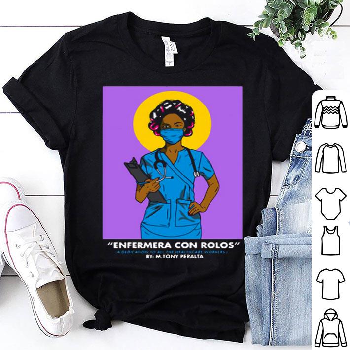 Enfermera Con Rolos Black Nurse Shirt