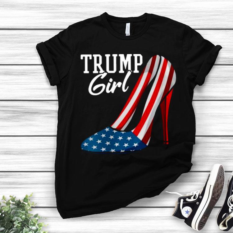 Trump Girl Pumps American Flag Shirt