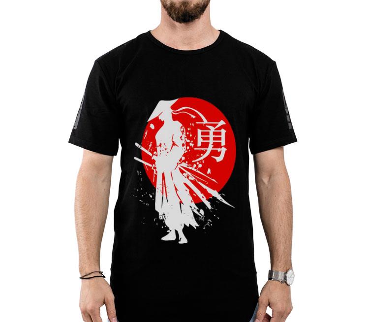Japanese Samurai Warrior Retro Japan Calligraphy for Courage Shirt