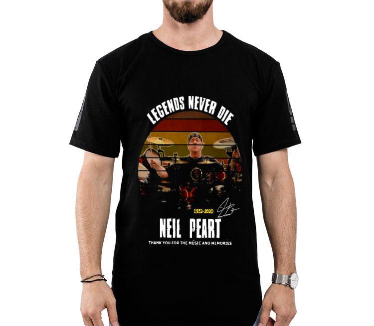 Legends Never Die 1952 2020 Neil Peart Thank You For The Music And Memories Signature Shirt