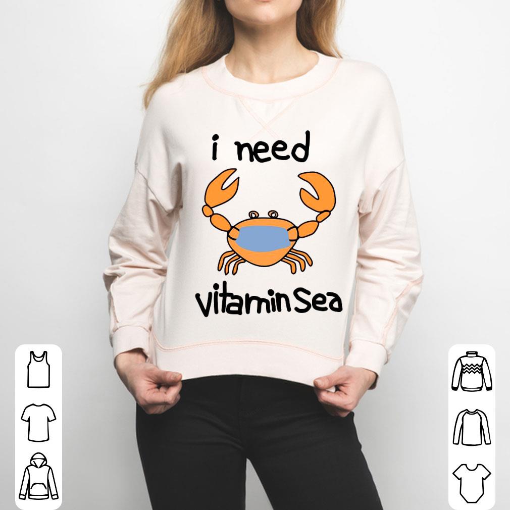 Crab Face Mask I Need Vitamin Sea Shirt