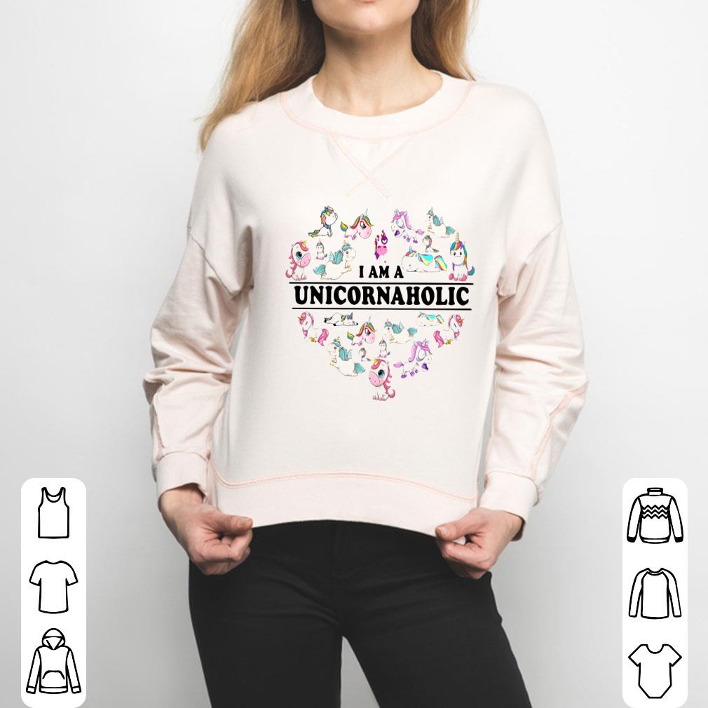 Unicorn Heart I Am Unicornaholic Shirt