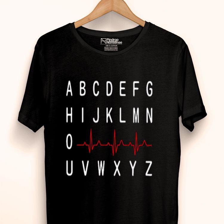 Nurse Ecg Abcdefg Hijklmn O Pqrstuvwxyz Heartbeat Shirt