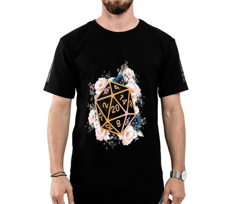 Dungeons And Dragons Dice D20 Flowers Shirt