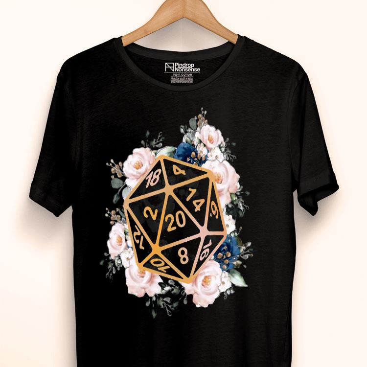 Dungeons And Dragons Dice D20 Flowers Shirt