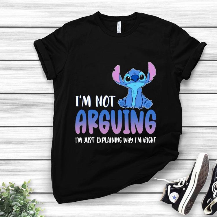 Stitch I’m Not Arguing Im Explaining Why I’m Right Black Shirt