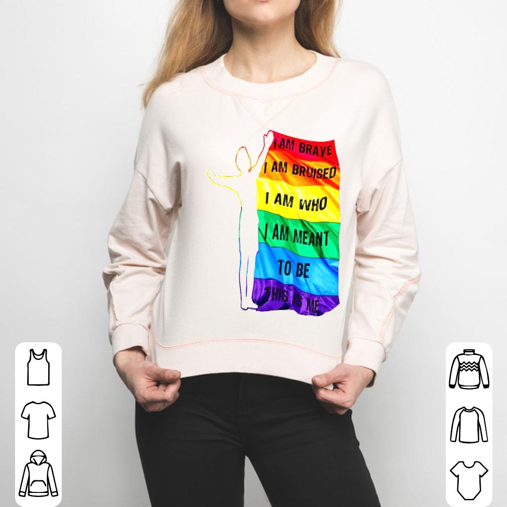 Megan Rapinoe I am Brave Bruised Who Meant To Be LGBT Flag Shirt