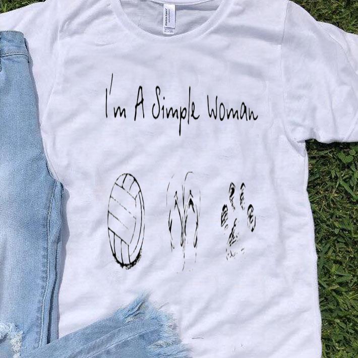 I’m A Simple Woman Volleyball Flip Flop Dog Paw Shirt