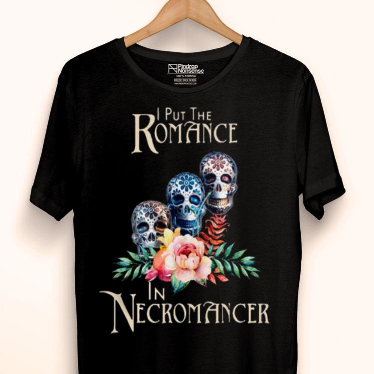 Necromancer Halloween Undead Skulls And Roses Shirt