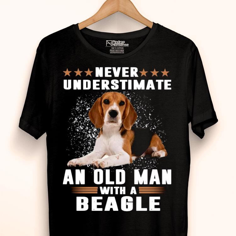 Never Underestimate An Old Man With A Beagle Shirt