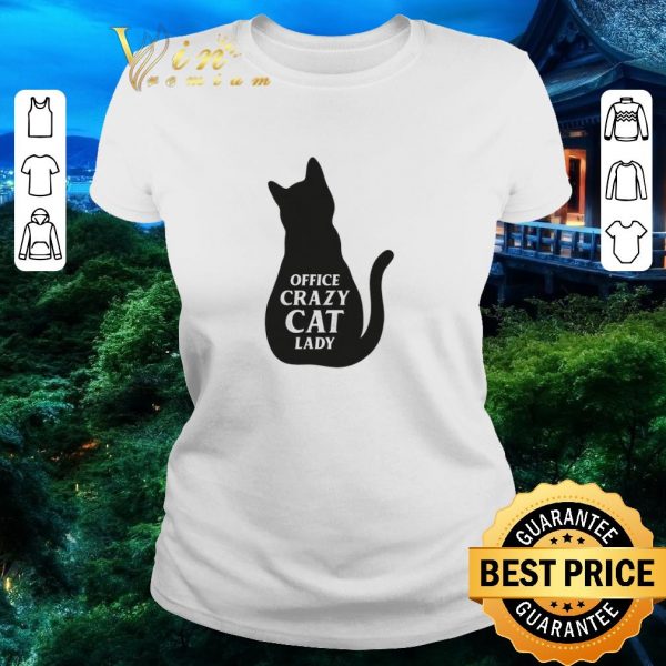 Top Black Cat Office Crazy Cat Lady shirt