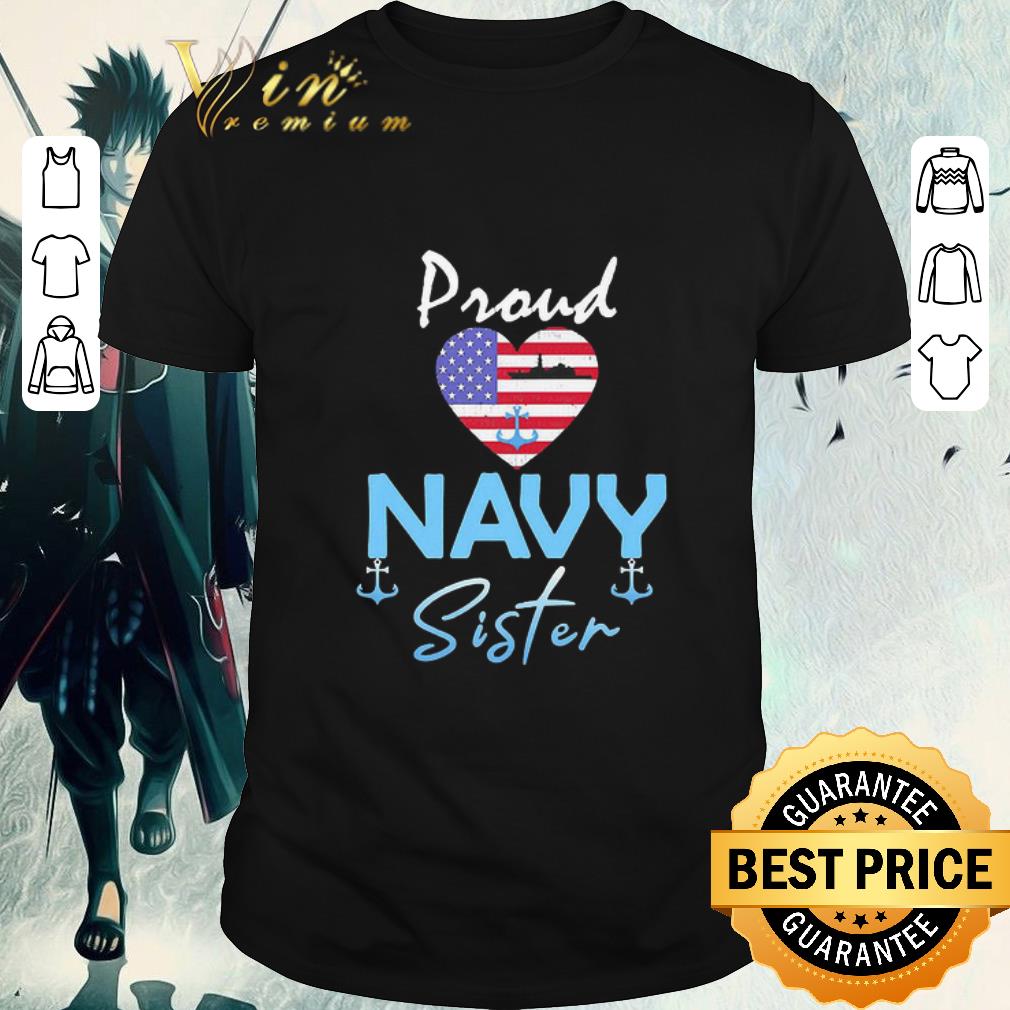 Premium Navy US flag Veteran Navy Sister shirt