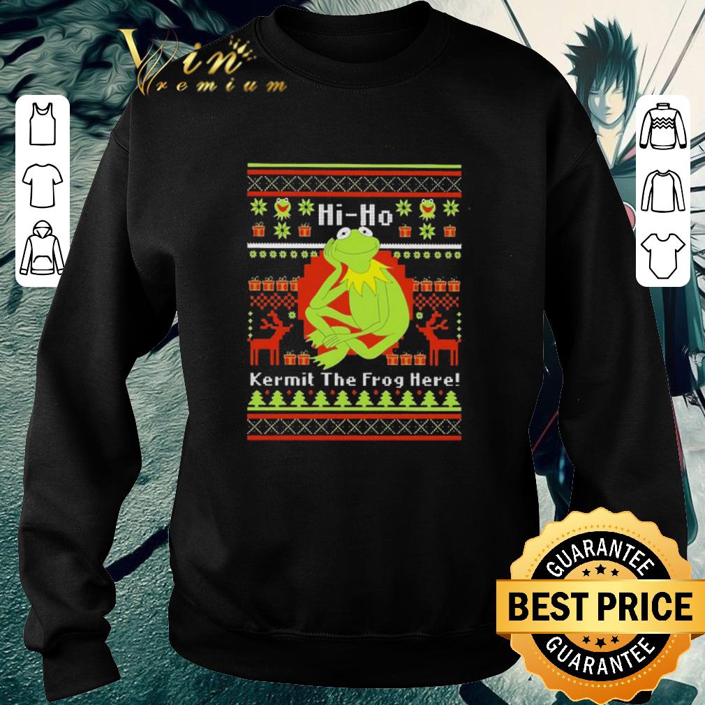2fabb34c nice hi ho kermit the frog here christmas shirt 4 - Nice Hi Ho Kermit The Frog Here Christmas shirt