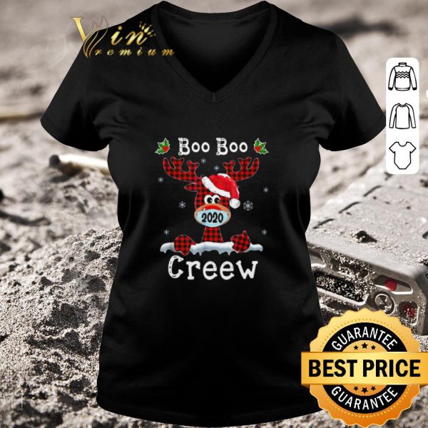 Pretty Santa Reindeer 2020 Face Mask Boo Boo Crew Christmas Sweater shirt
