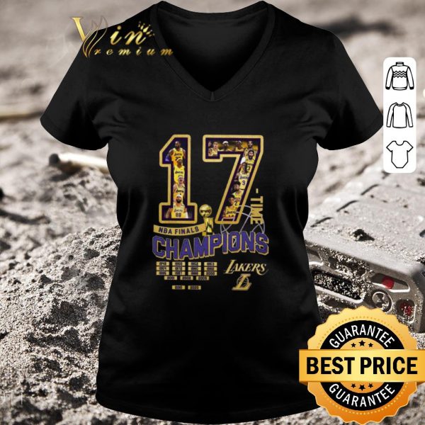 Awesome Los Angeles Lakers 17 Time Nba Finals Champions shirt